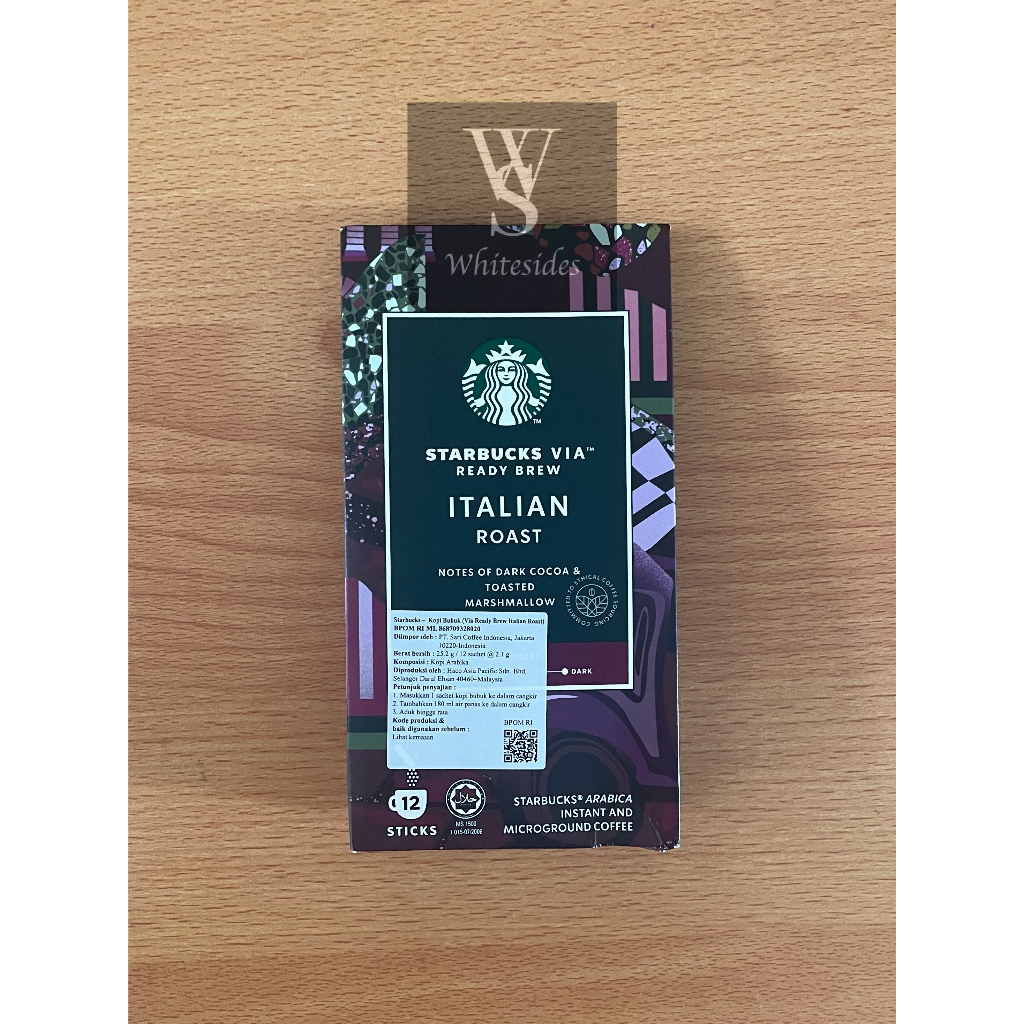 

VIA Italian Roast - Starbucks VIA Instant Coffee Brew Me Flavoured Caramel Caffe Mocha Vanilla Latte Black Kopi Biji Instan Arabica Robusta Espresso Black Teavana Italian Roast Colombia Pike Place Ready Giling Flavored