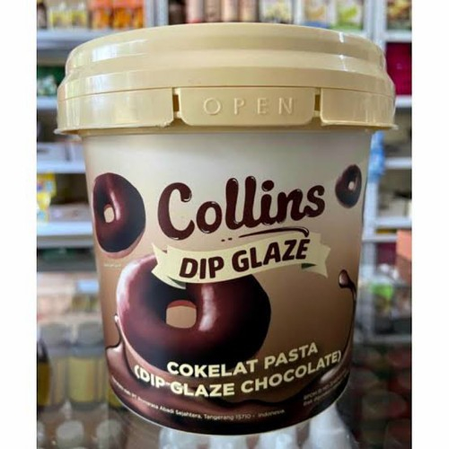

collins dip glaze repack coklat 250 gr