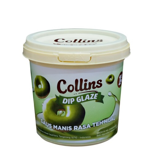 

collins dip glaze rasa green tea repack 250 gr