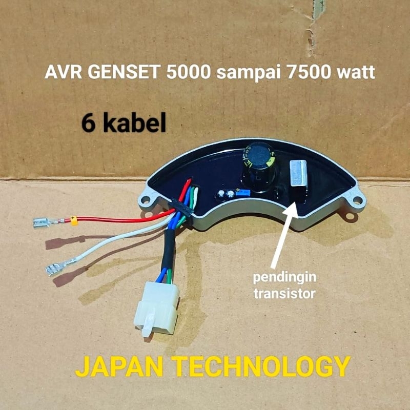 AVR genset ET 6500 5000 7000 6000 watt 5kw generator bensin oval aluminium sabit 6 kabel - solar die