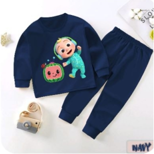 Setelan baju bayi baju tidur bayi motif cocomelon usia 0-5 tahun