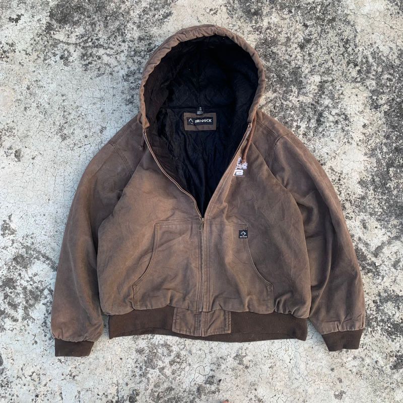 vintage jacket dri-duck thermal lined ziphoodie (alternative like carhart)