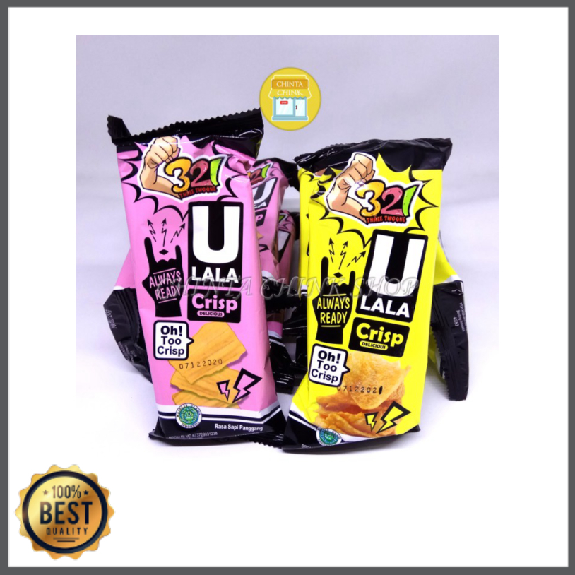 

Snack ULALA Crisp Delicious 321 Rasa Sapi Panggang Pedas Rumput Laut - Sapi Panggang New