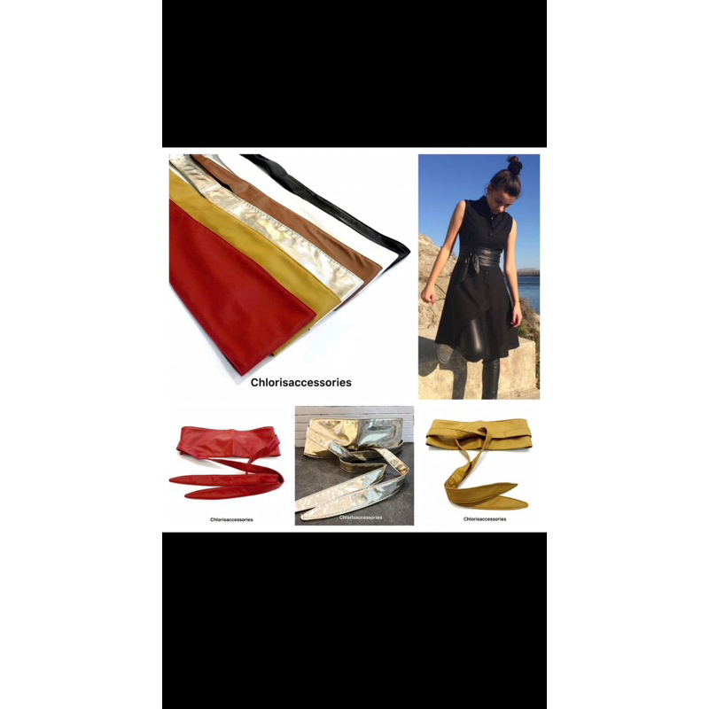 Obi belt kulit formal dan non formal