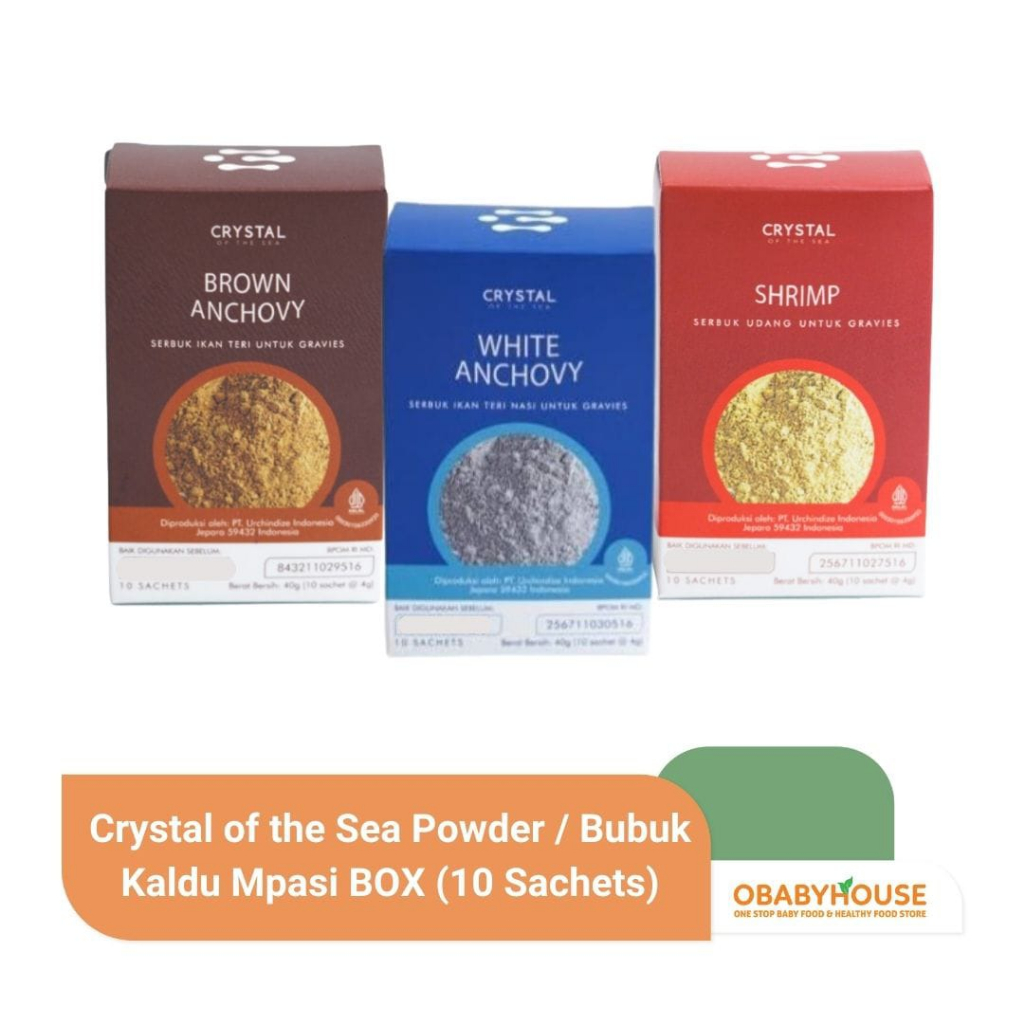 

Crystal of the Sea Powder / Bubuk Kaldu Mpasi BOX 10 Sachets