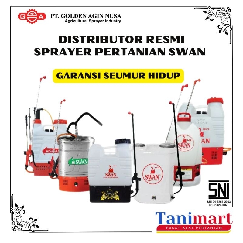 Distributor Resmi Sprayer Elektrik Swan / Sprayer Elektrik SWAN / Tangki Cas Swan / Kompreaan Cas Swan / Tengki Ces SWAN / Semprotan Hamma Swan / Tangki Semprot Swan / Sprayer elektrik Termurah / Semprotan Cas Swan