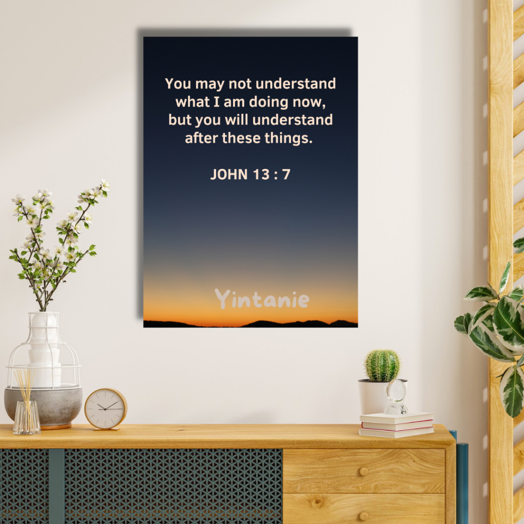 Pajangan Dinding Rohani Kristen / Poster Ayat Alkitab /Kado Natal