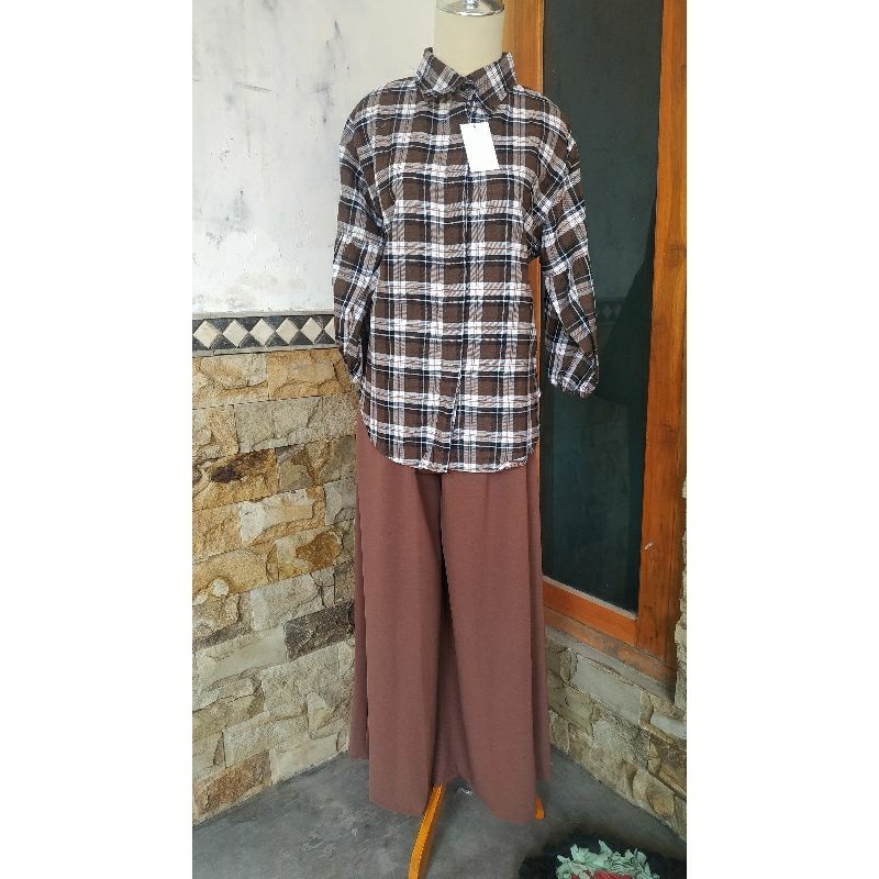 setelan kulot ZR kotak