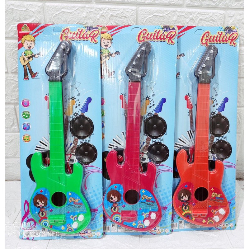 mainan anak alat musik gitar gitaran guitar melodi set