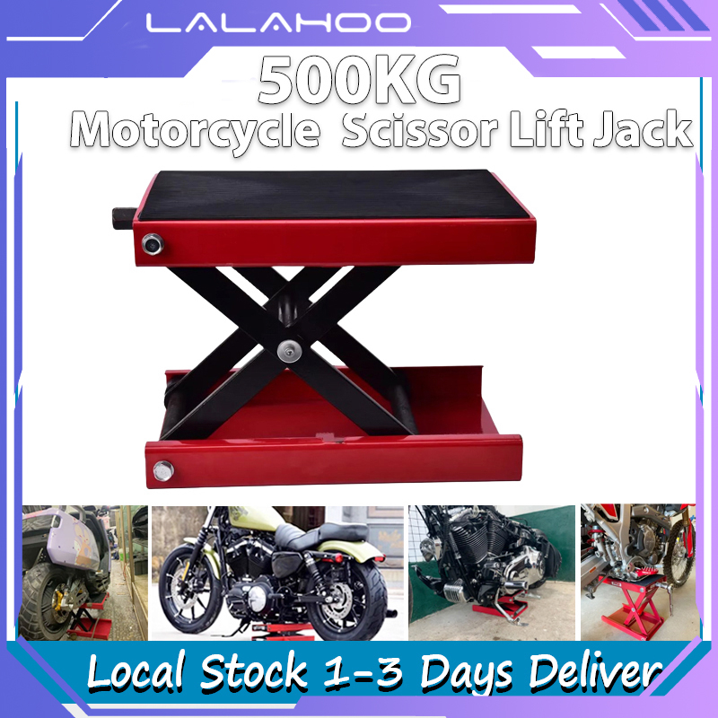 Jack Hoist Stand Repair for Motorcycle ATV Dirt Bike 500KG Scissor Lifting Hoist Workshop Bench Lift