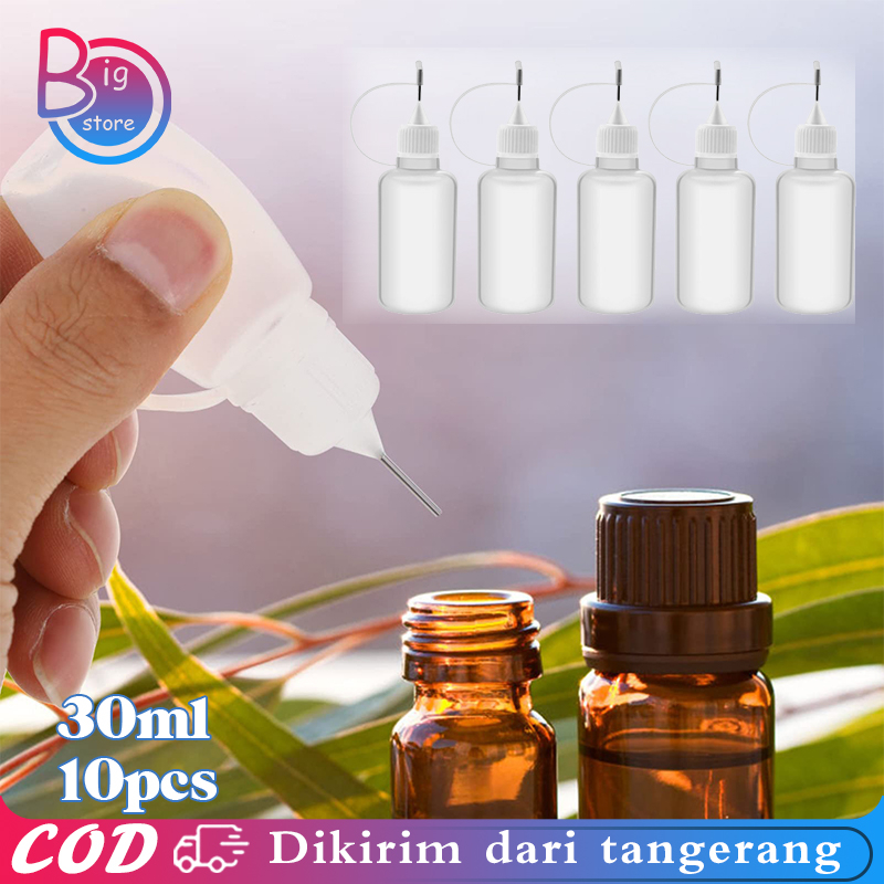 

10pcs 30ml Botol Jarum Botol / Botol Aplikator Henna / Needle Bottle / Botol Tetes Jarum