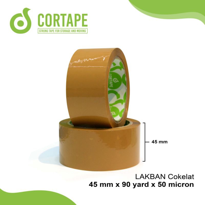 

LAKBAN 45mm x 90yard CORTAPE LAKBAN ISOLASI PREMIUM TERMURAH / COKLAT