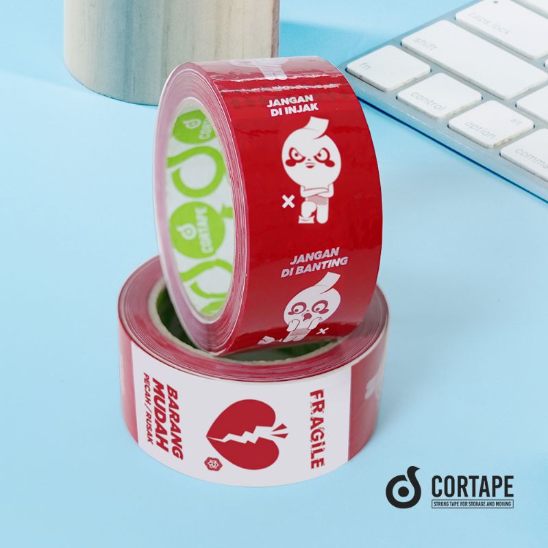 

LAKBAN CORTAPE FRAGILE MASCOT (ISOLASI -SELOTIP) 48mm x 72yard