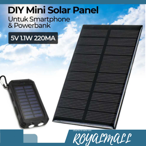 Mini Solar Panel for Smartphone & Powerbank 5V 1.1W 220MA / Powerbank Power Bang Charger Cas Casan C