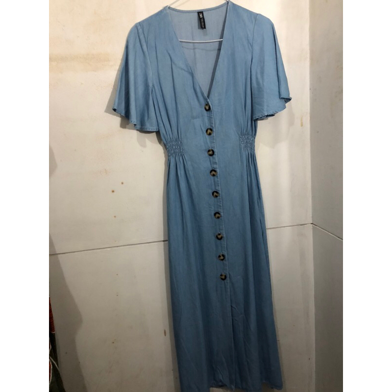 zara dress (preloved) | zara woman | dress denim| baju zara preloved | zara woman preloved | dress l