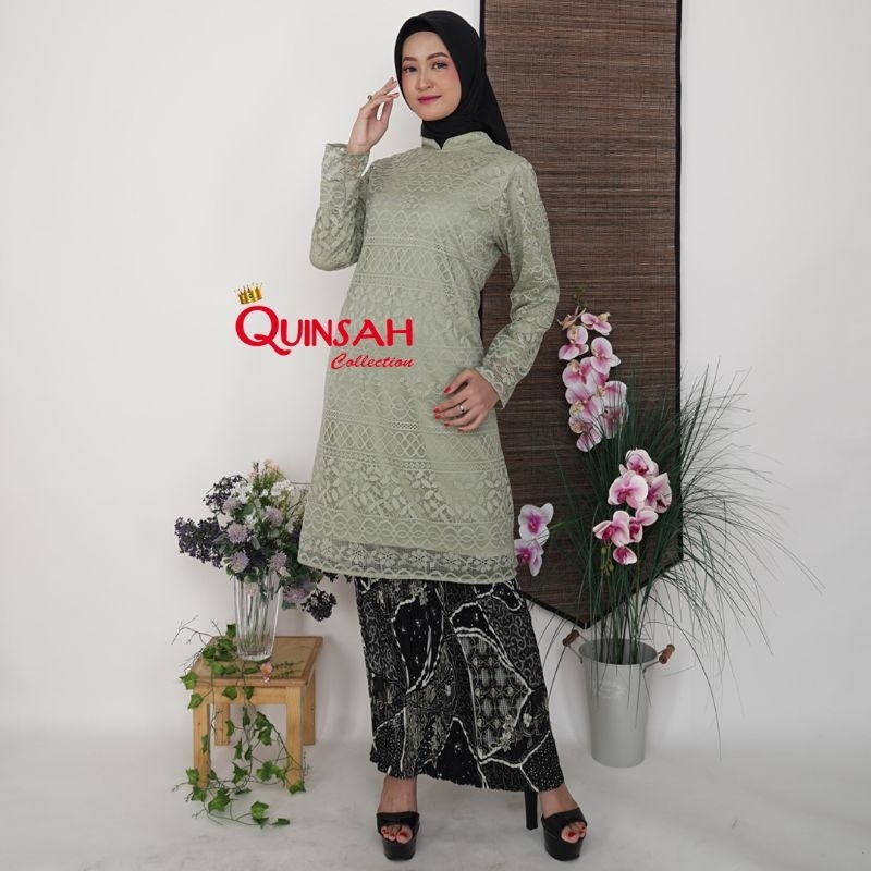 Setelan Kebaya Tunik | Tunik Brukat | Tunik Tile | Kebaya Modern | Kebaya Tile | Kebaya Wisuda dan K