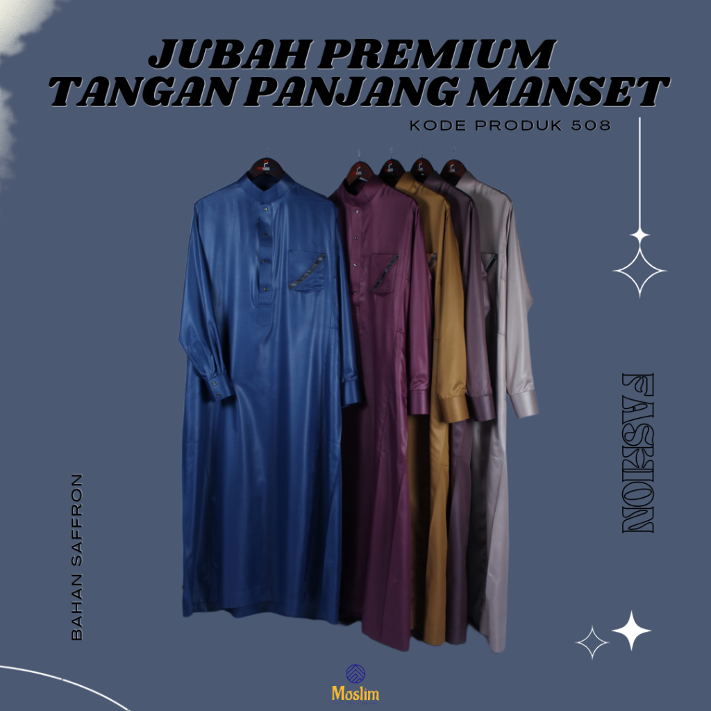 508 Jubah Gamia Pria Premium / Gamis Muslim Benzema / Jubah Premium Benzema / Gamis Laki Laki Dewasa