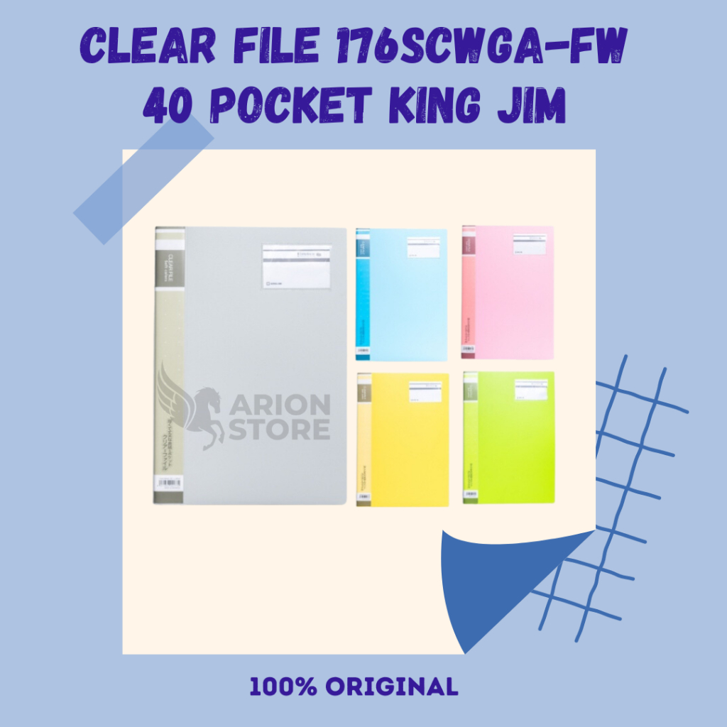 

[ARION STORE] Clear File F4 176SCWGA-FW 40 Pocket King Jim / Clear Holder F4 40 pocket King Jim [PCS]