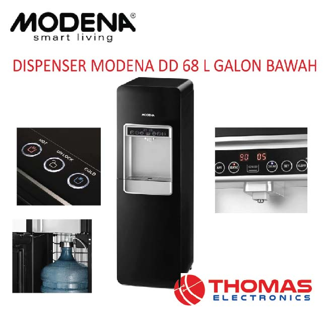 Dispenser Modena DD68L DD 68 L Galon Bawah Garansi Resmi