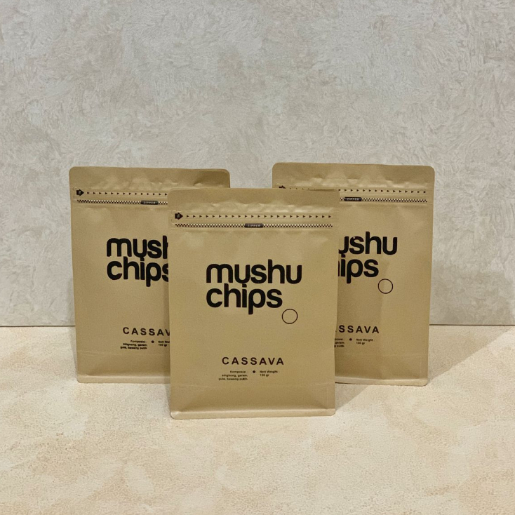 

Mushu Chips - Keripik Singkong kemasan Pouch (100gr) rasa Asin Manis Gurih