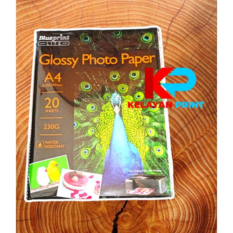 

KERTAS FOTO GLOSSY 230 GSM PER PAK ISI 20 LEMBAR UKURAN A4