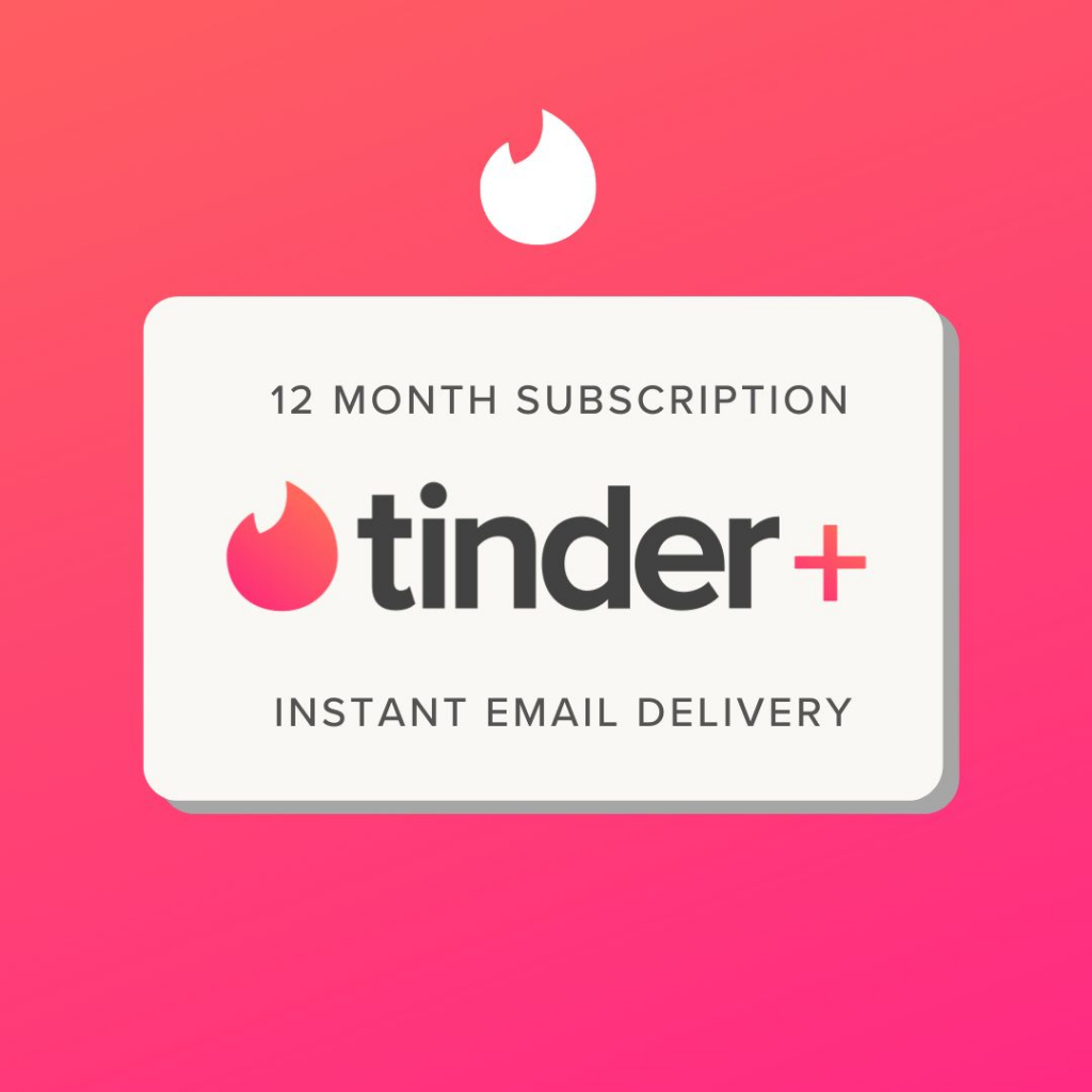 Tinder Plus - 12 Month Subscription - INSTANT DELIVERY