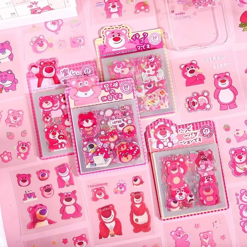 

COD 10 Lembar Stiker Lotso Stiker Pvcdiy Anti Air Kartun Lucu Kuromi Manyo Sticker Lotso