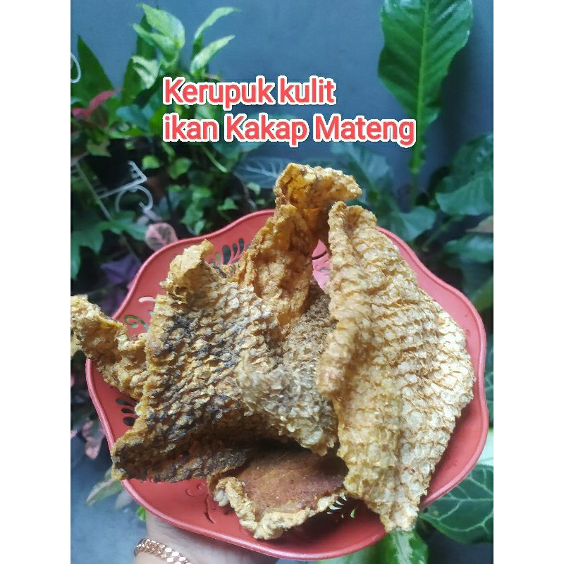 

kerupuk kulit ikan kakap matang kemasan 100 gram tanpa tepung enak gurih