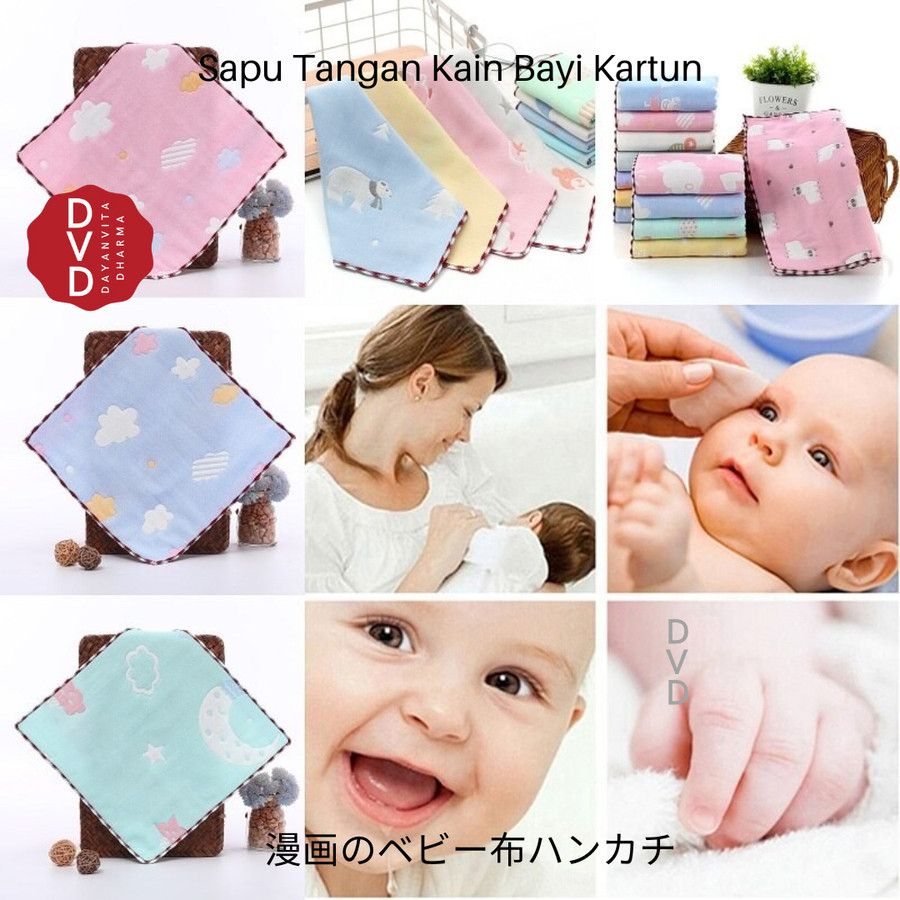 Washlap Kain Lembut Bayi - Handuk Washlap Bayi - Handuk Anak-anak