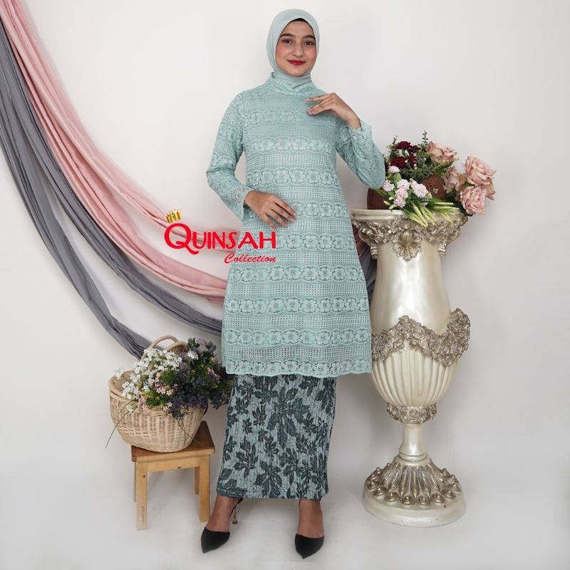 Setelan Kebaya Tunik | Tunik Brukat | Tunik Tile | Kebaya Modern | Kebaya Tile | Kebaya Wisuda dan K