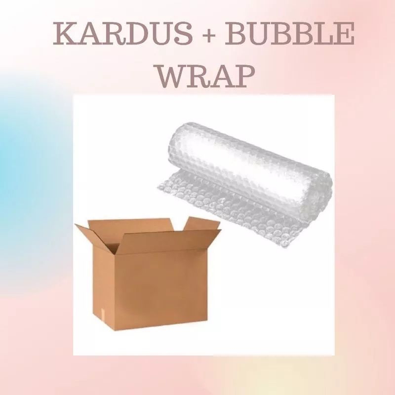 

Kardus dan Bubble wrap untuk melindungi paket