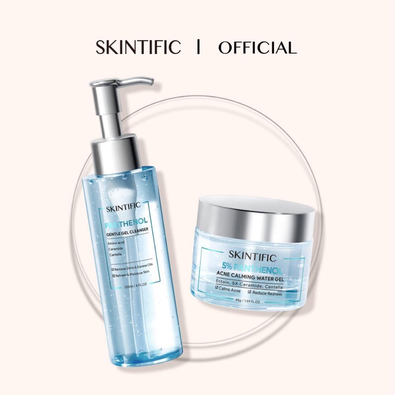 SKINTIFIC 5% PANTHENOL ACNE SERIES GEL & CLEANSER