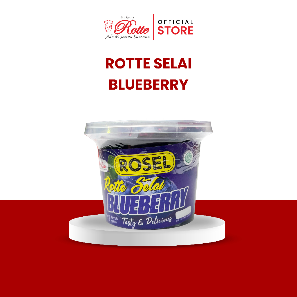 

Selai Roti Rasa Blueberry Rotte Bakery Ukuran 170 Gram