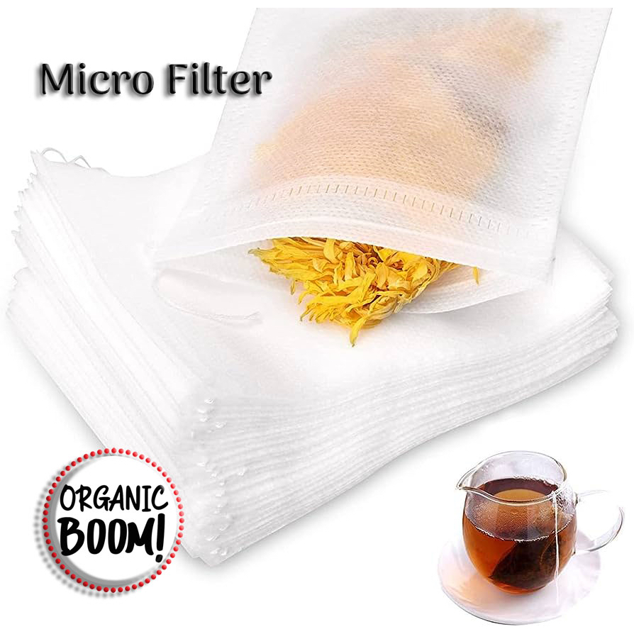 

Organic Boom! Micro Filter Tea Bag for Dry Flowers / Leaves / Fruits 20pcs/pack - Kantong Celup Praktis untuk filter teh bunga / daun / buah kering - Organic Boom - organicboom