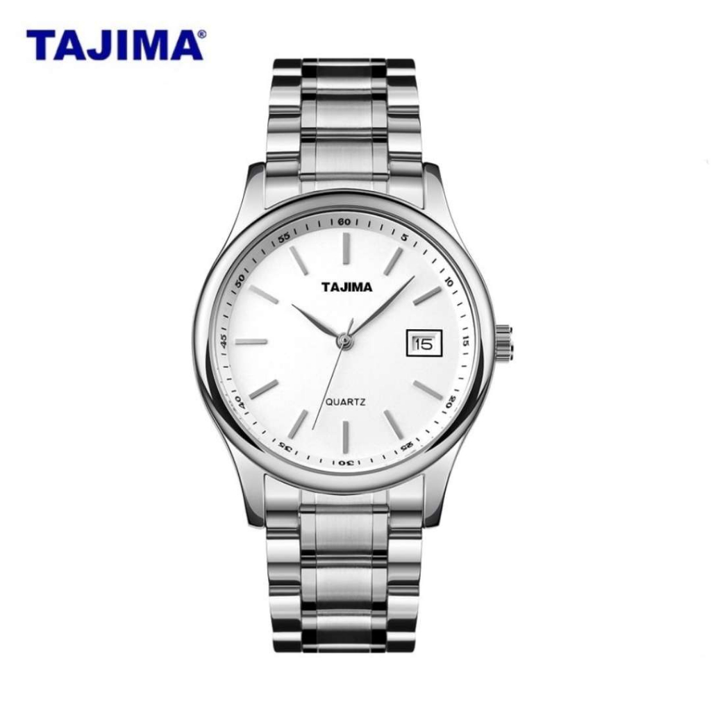 TAJIMA Jam Tangan Analog Date Pria 9418 Original Stainless Steel Water Resist 3ATM Garansi 1 Tahun +