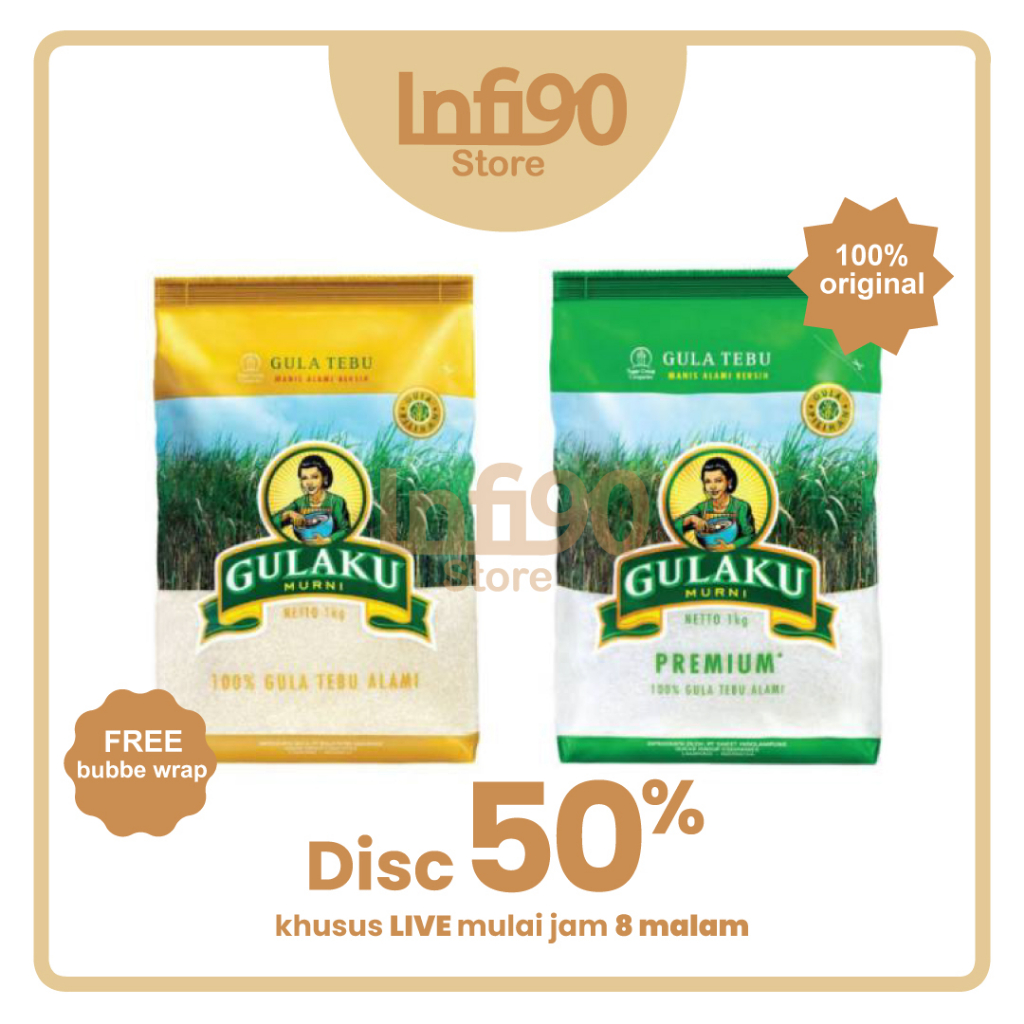 

[Infi90] Gulaku Gula Tebu Alami Premium 1 Kg