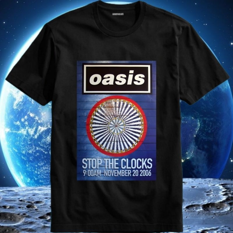 Baju Kaos Tshirt Pria Laki Cowok Dewasa Grup Band Brithis Rock Oasis Manchester Noel Gallagher Maine