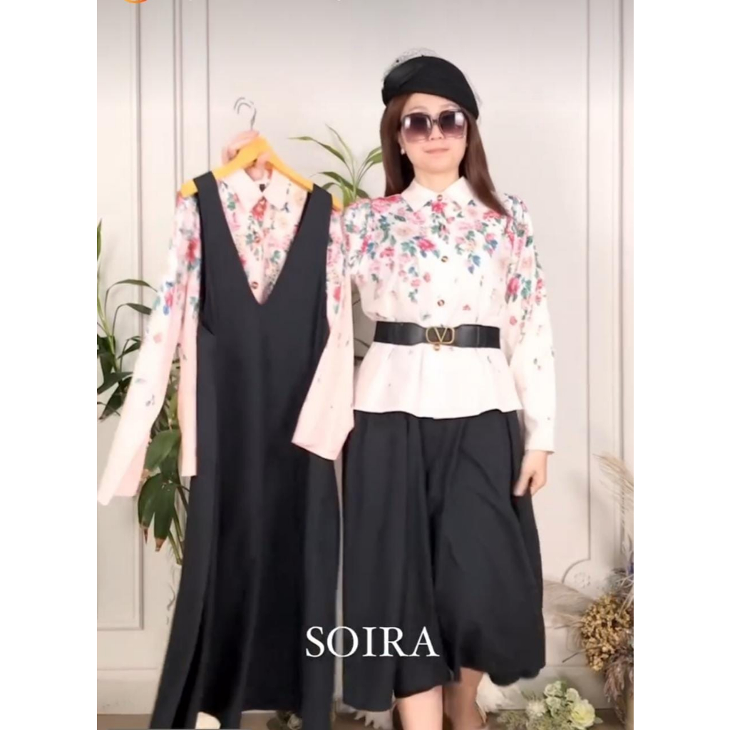 Setelan Overall Kemeja 2 in 1 Soira