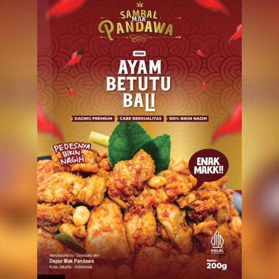 

Makanan masakan siap saji ayam betutu Bali