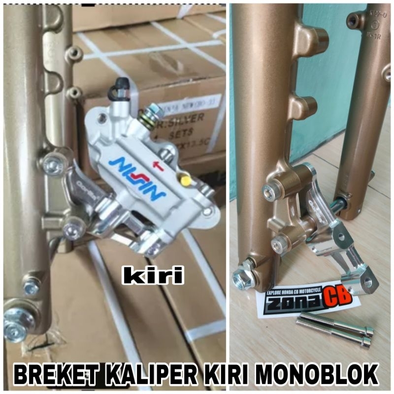 breket kaliper monoblok kiri serpico kidal cnc / caliper kiri nissin brembo 4 piston pnp shock ninja