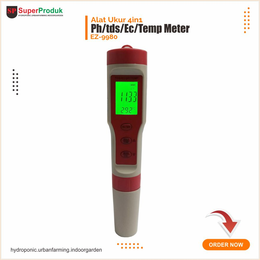 ph meter 4in1 ph ez9908 ph/tds/ec/temperature
