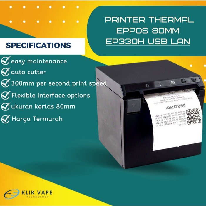 Printer Thermal EPPOS 80mm EP330H USB LAN KlikVape Bandung