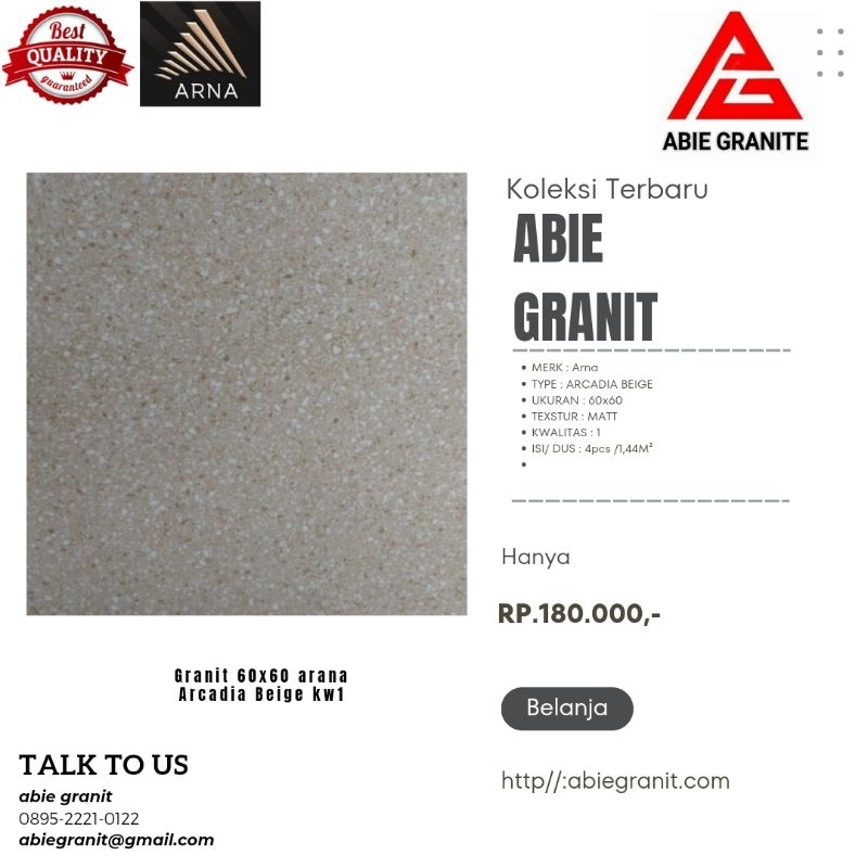 GRANIT ARNA 60X60 ARCADIA BEIGE
