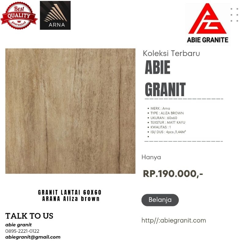 GRANIT ARNA 60X60 ALIZA BROWN