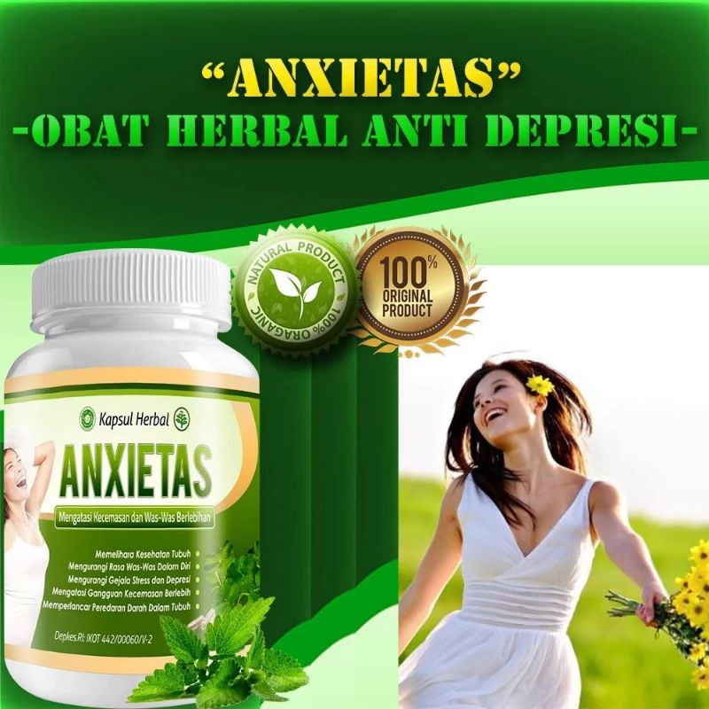 Obat Penenang Anxietas original - Obat Anti Stres & Depresi - Obat Anxietas Asli Herbal Original