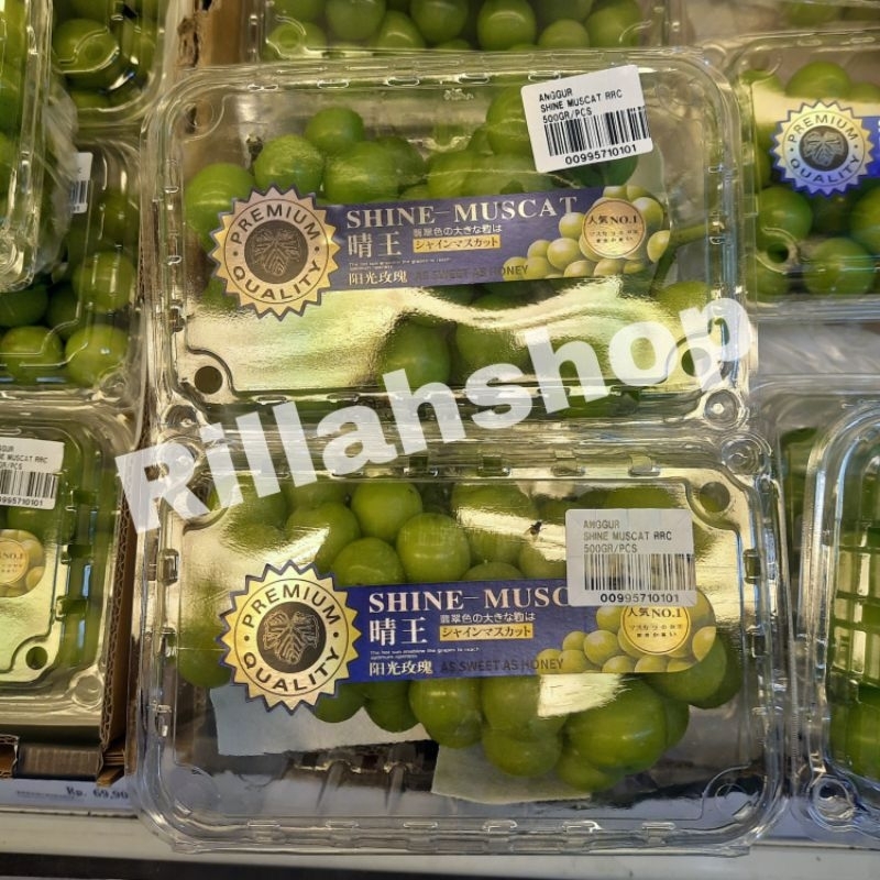 

buah anggur shine muscar rrc tanpa biji manis pack