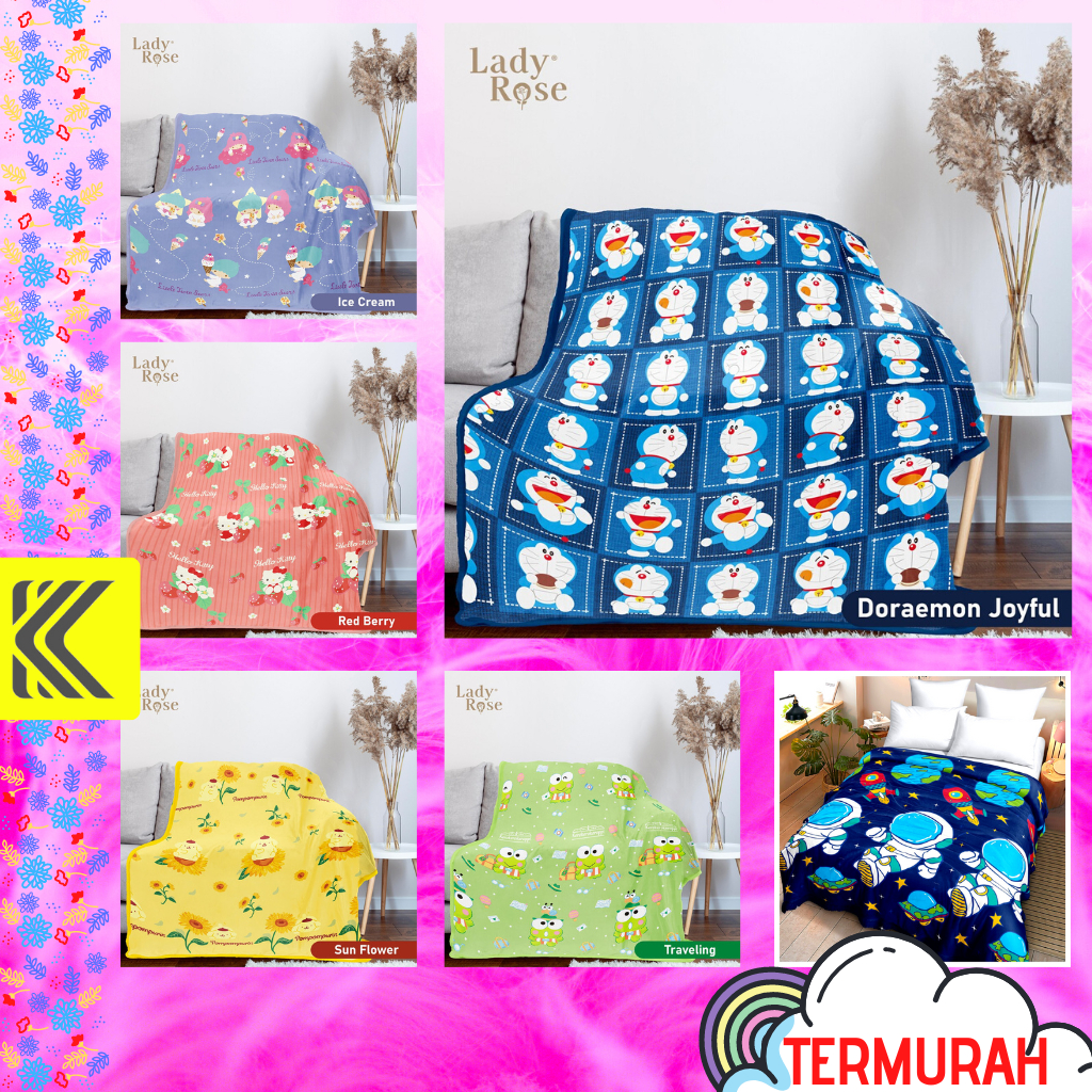 SELIMUT BULU LADY ROSE KARAKTER KARTUN - SELIMUT LADYROSE - SELIMUT BULU LADY ROSE UKURAN 160x200 - 