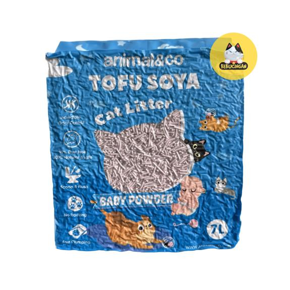 AnimalnCo Pasir Kucing SOYA TOFU Pasir Gumpal Clump Cat Litter Soya 7L