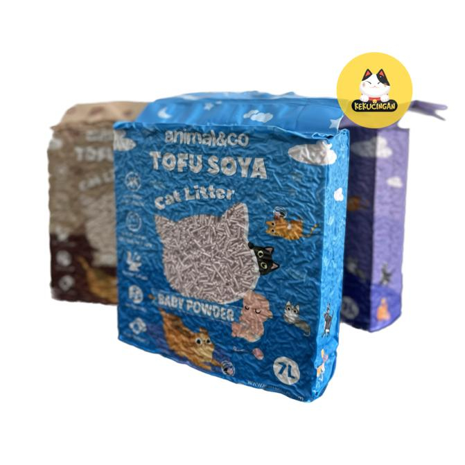 AnimalnCo Pasir Kucing SOYA TOFU Pasir Gumpal Clump Cat Litter Soya 7L