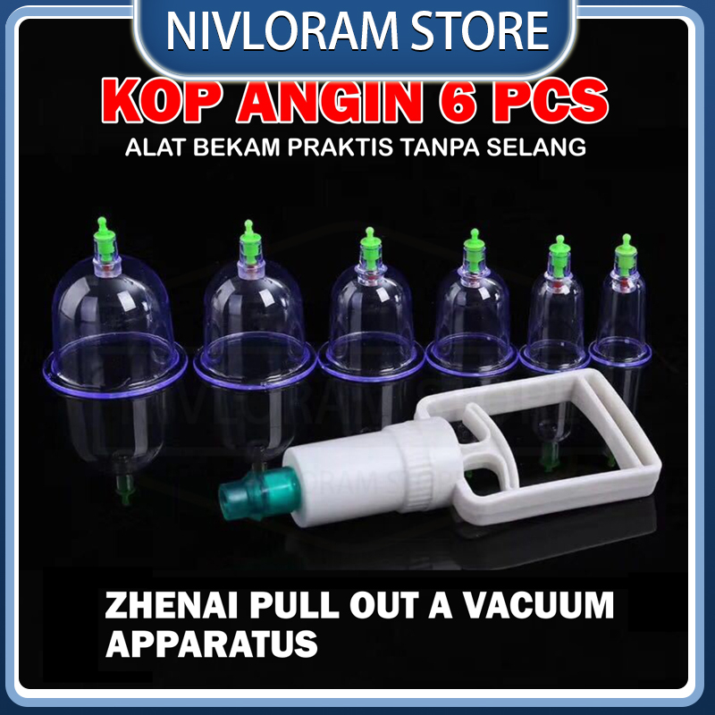 Alat Bekam Lengkap Isi 6 Cup / Kop Angin Kongsui Untuk Mengobati Masuk Angin Dan Kesehatan Badan / A